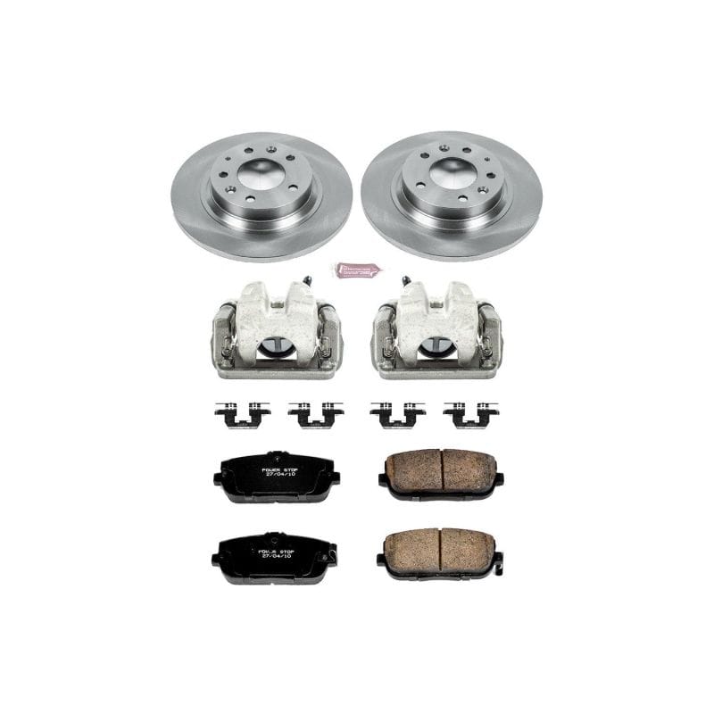 PowerStop — OE Stock Replacement Low-Dust Ceramic Brake Pad, Rotor and Caliper Kit