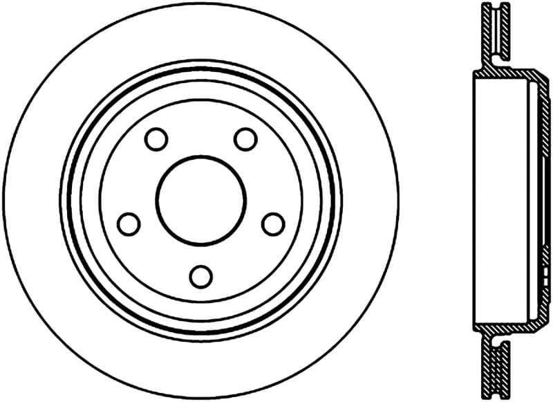 Stoptech — StopTech Sport Slotted Brake Rotor; Rear Right