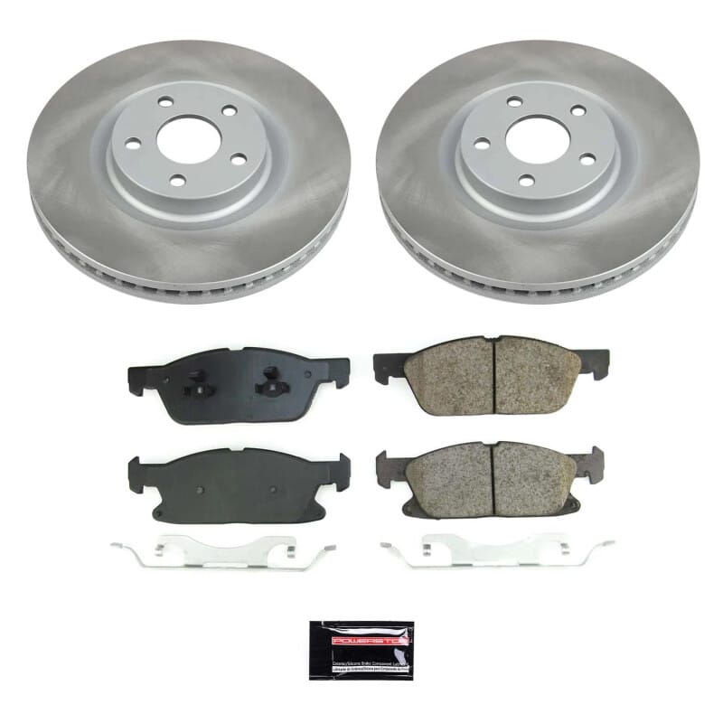PowerStop — Semi-Coated Rotor and Low-Dust Ceramic Brake Pad Kit