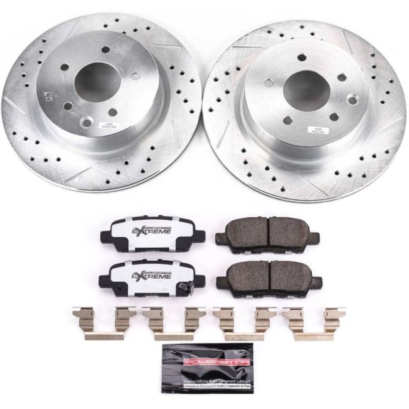 PowerStop — Z26 Street Performance Ceramic Brake Pad and Drilled & Slotted Rotor Kit