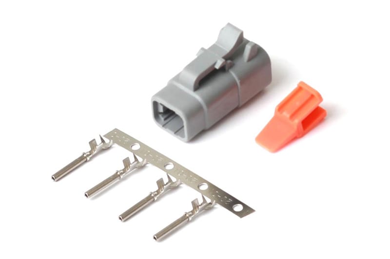 Haltech — Plug and Pins Only - Male Deutsch DTM-4 Connector (7.5 Amp)