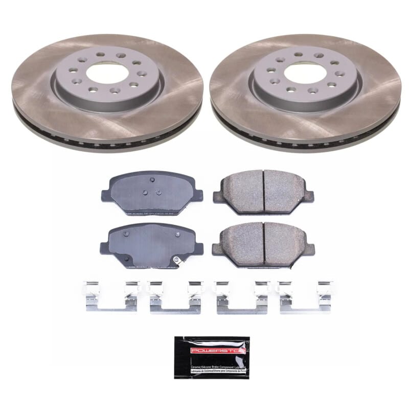 PowerStop — Semi-Coated Rotor and Low-Dust Ceramic Brake Pad Kit