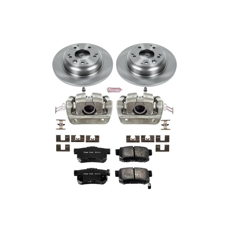 PowerStop — OE Stock Replacement Low-Dust Ceramic Brake Pad, Rotor and Caliper Kit