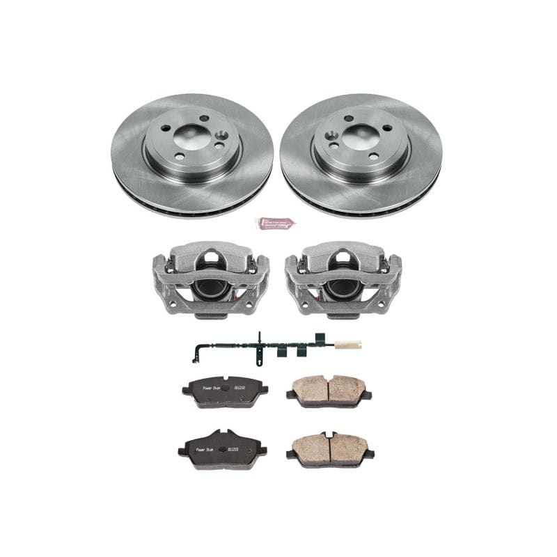 PowerStop — OE Stock Replacement Low-Dust Ceramic Brake Pad, Rotor and Caliper Kit