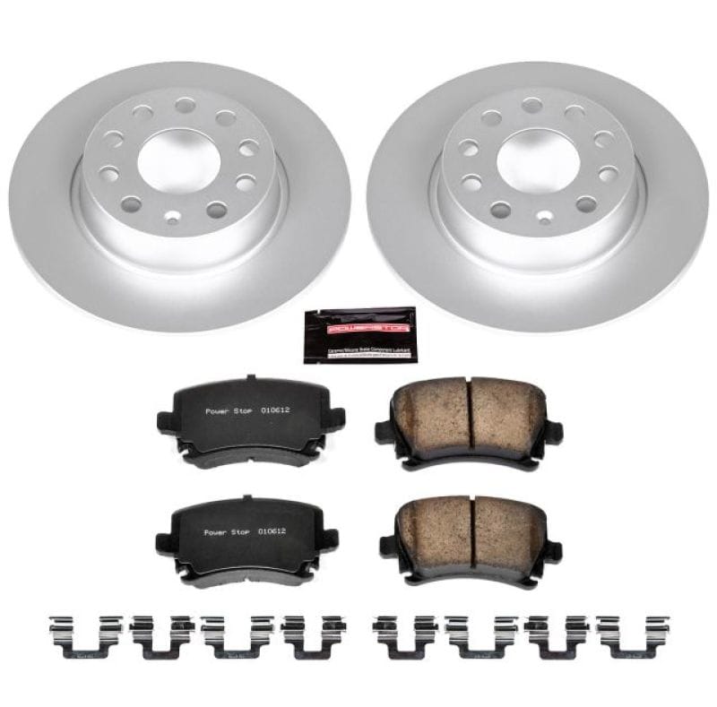 PowerStop — Genuine Geomet Coated Rotor and Carbon-Fiber Ceramic Brake Pad Kit