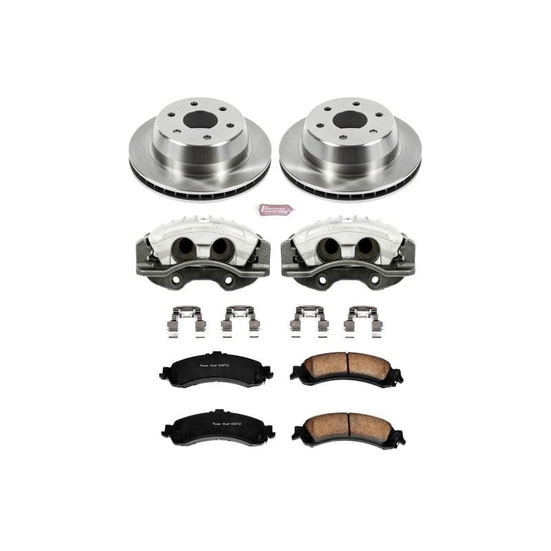 PowerStop — OE Stock Replacement Low-Dust Ceramic Brake Pad, Rotor and Caliper Kit