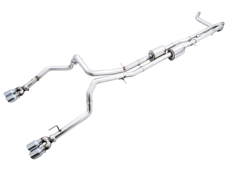 AWE Tuning — AWE 0FG Catback for Silverado ZR2/Sierra AT4X - Quad Chrome Tips