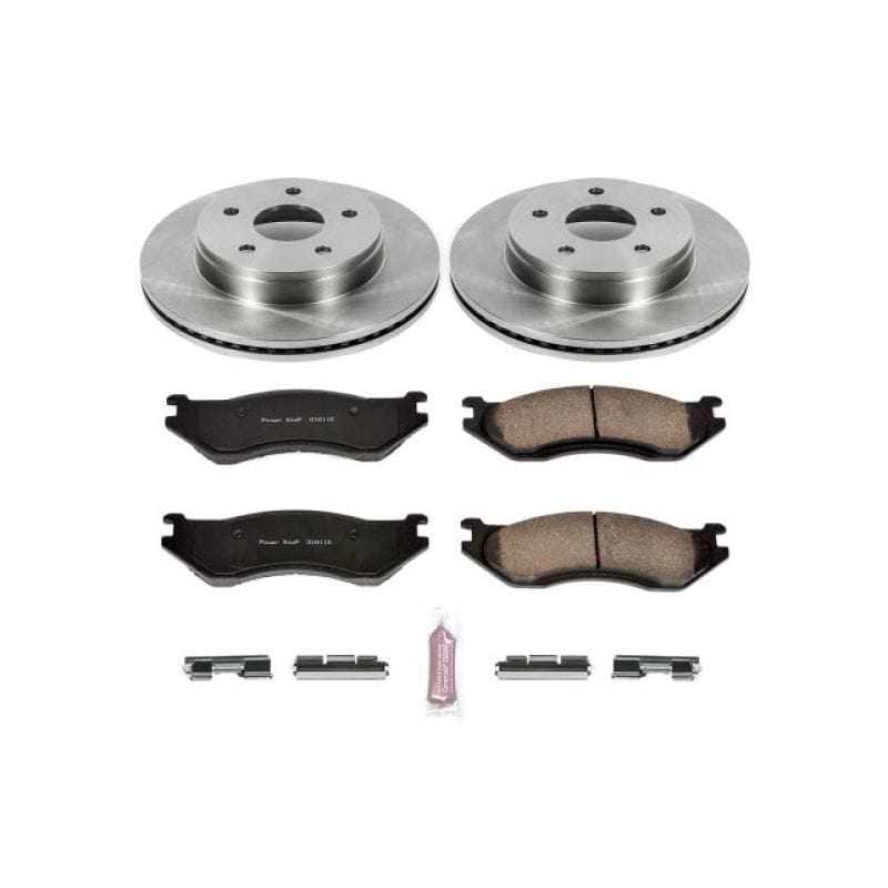 PowerStop — OE Stock Replacement Low-Dust Ceramic Brake Pad and Rotor Kit