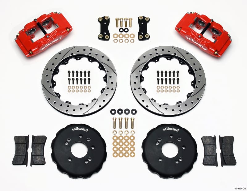 Wilwood — KIT,FRONT,NISSAN 240SX,13.00 ROTOR DRILLED,RED