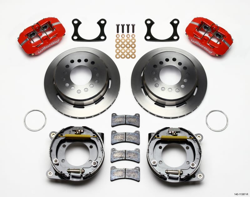 Wilwood — KIT,REAR,DISC/DRUM,BIG FORD,2.36 OFFSET 1PC 11.00,RED