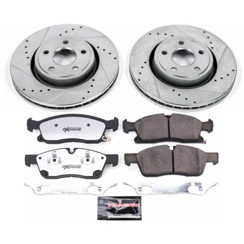 PowerStop — Z36 Truck and SUV Carbon-Fiber Ceramic Brake Pad and Drilled & Slotted Rotor Kit