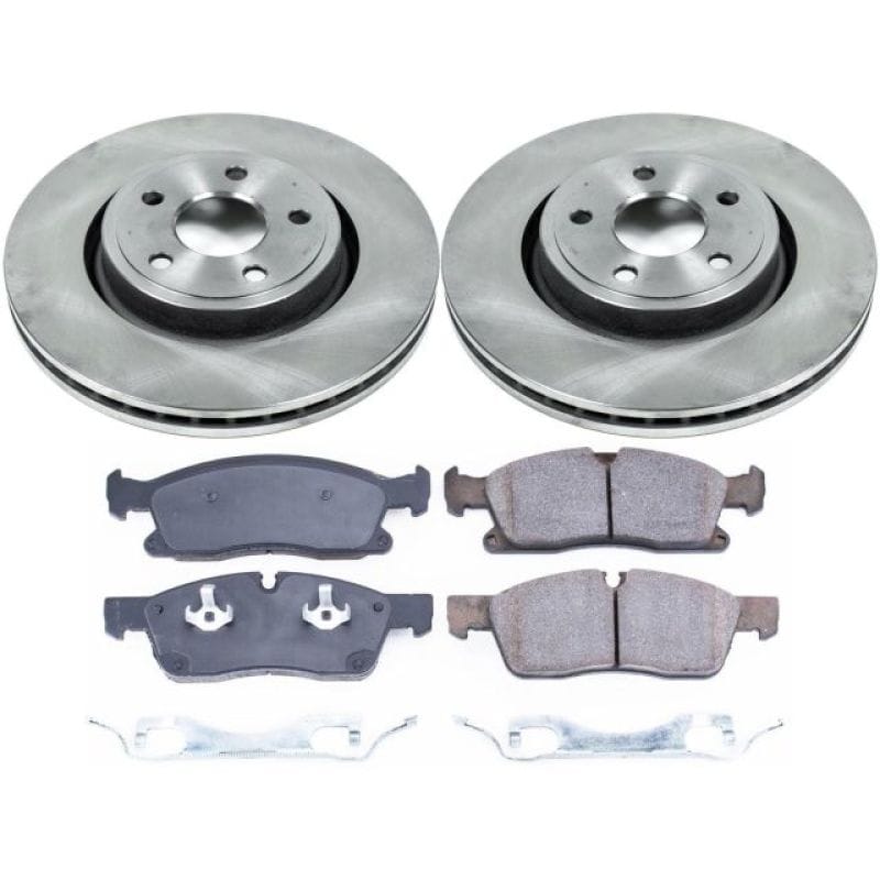PowerStop — OE Stock Replacement Low-Dust Ceramic Brake Pad and Rotor Kit