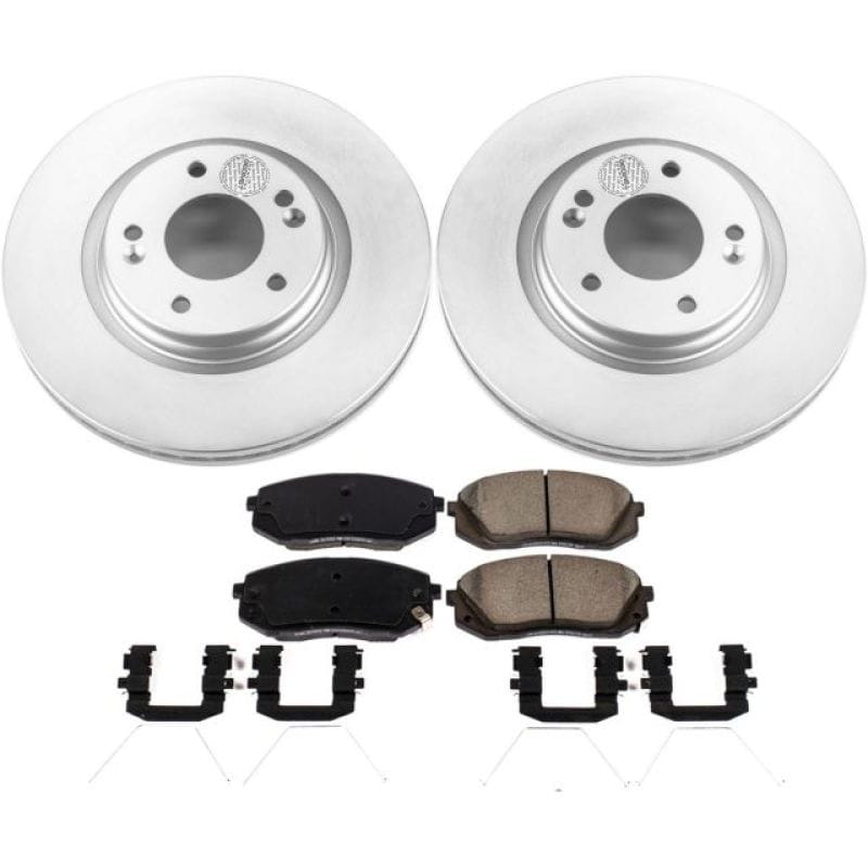 PowerStop — Genuine Geomet Coated Rotor and Low-Dust Ceramic Brake Pad Kit