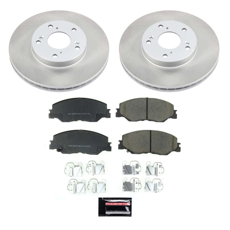PowerStop — Semi-Coated Rotor and Low-Dust Ceramic Brake Pad Kit