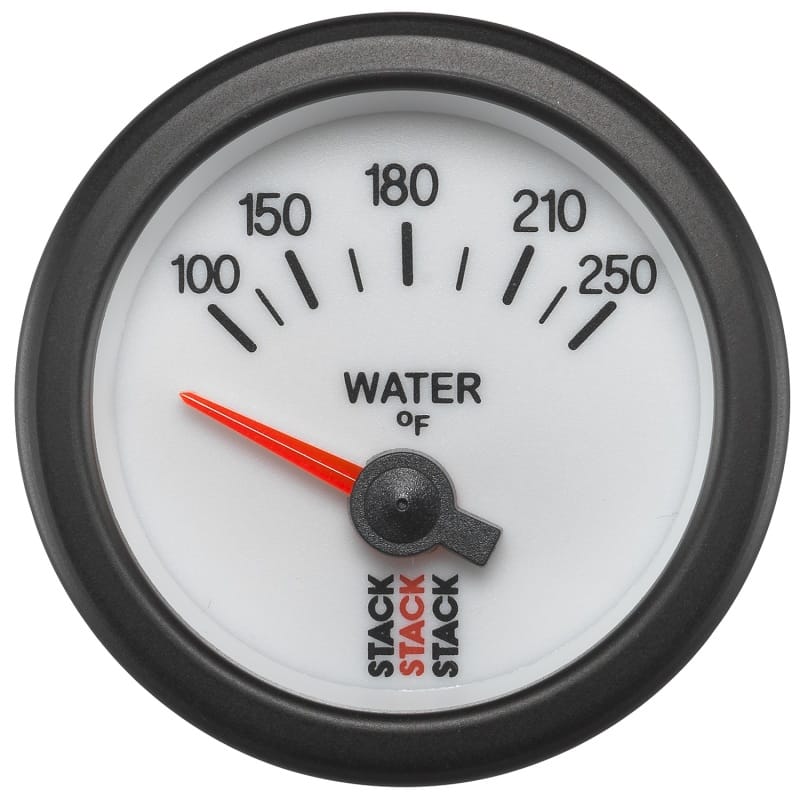 AutoMeter — GAUGE, WATER TEMP, ELECTRIC, 52MM, WHT, 100-250?F, 1/8" NPTF