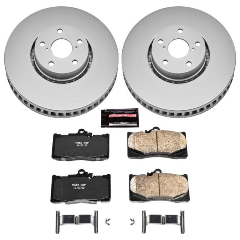PowerStop — Genuine Geomet Coated Rotor and Low-Dust Ceramic Brake Pad Kit