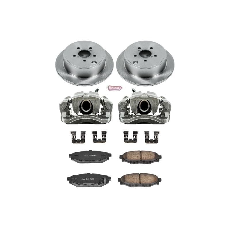 PowerStop — OE Stock Replacement Low-Dust Ceramic Brake Pad, Rotor and Caliper Kit