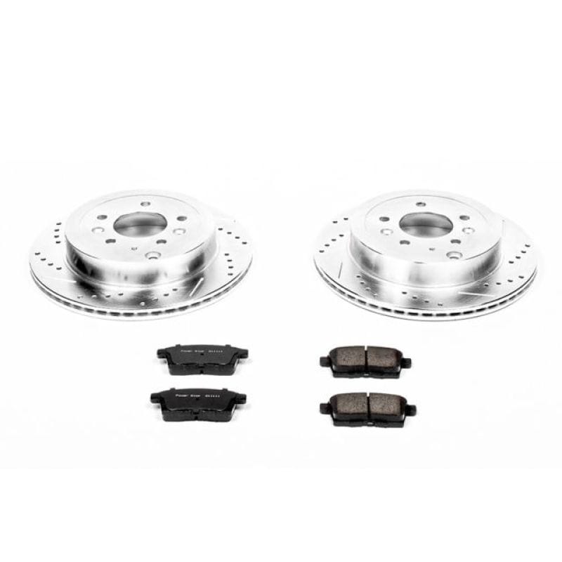 PowerStop — Z23 Daily Driver Carbon-Fiber Ceramic Brake Pad and Drilled & Slotted Rotor Kit