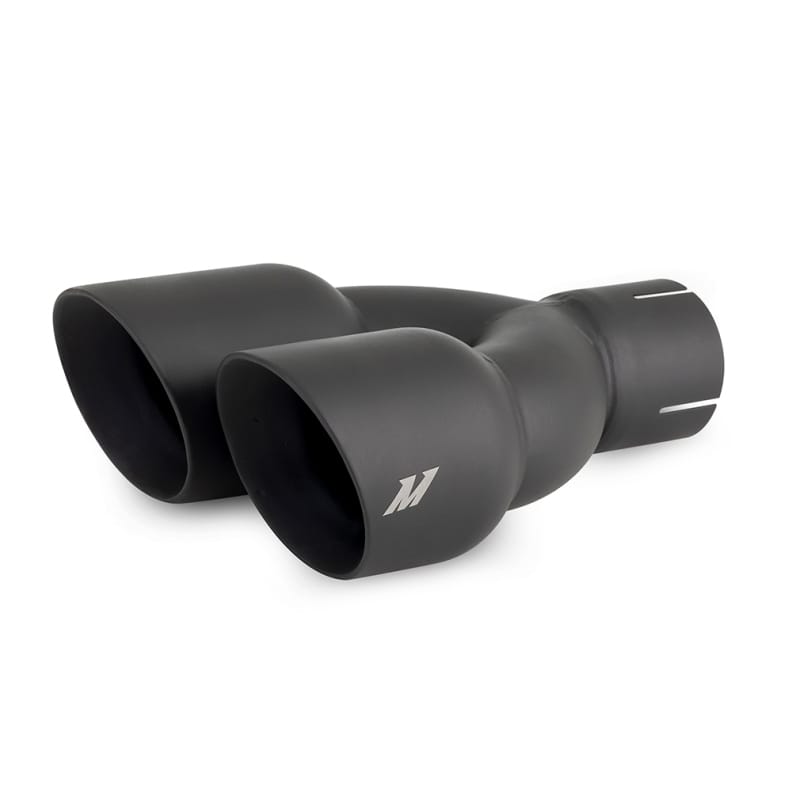 Mishimoto — Exhaust Tip, Black, Dual Offset, 2.50in Inlet, 3.00in Outlet