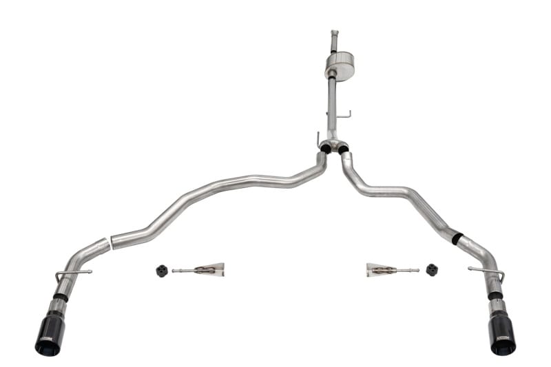 CORSA Performance — 3.0in. Dual Rear Exit Catback Exhaust System with Flat Cut 4.0in. Dual Wall Tips