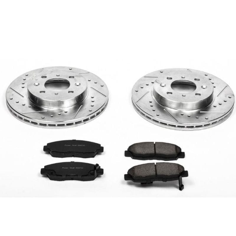 PowerStop — Z23 Daily Driver Carbon-Fiber Ceramic Brake Pad and Drilled & Slotted Rotor Kit