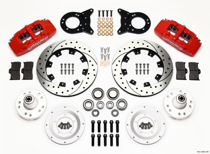 Wilwood — KIT,FRONT,MUSTANG,70-73,DP6 12.19 ROTOR,DRILLED,RED