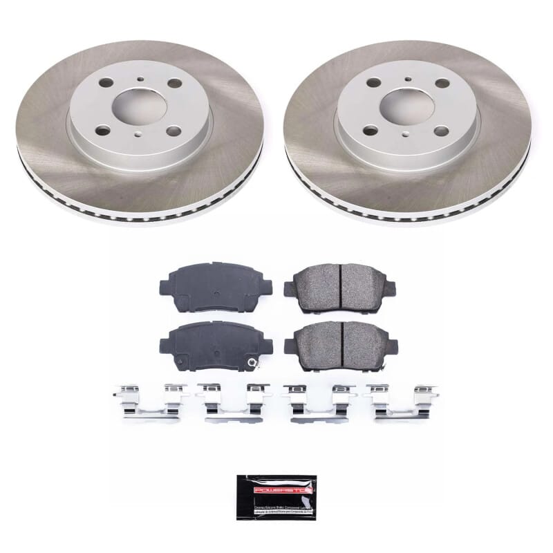 PowerStop — Semi-Coated Rotor and Low-Dust Ceramic Brake Pad Kit