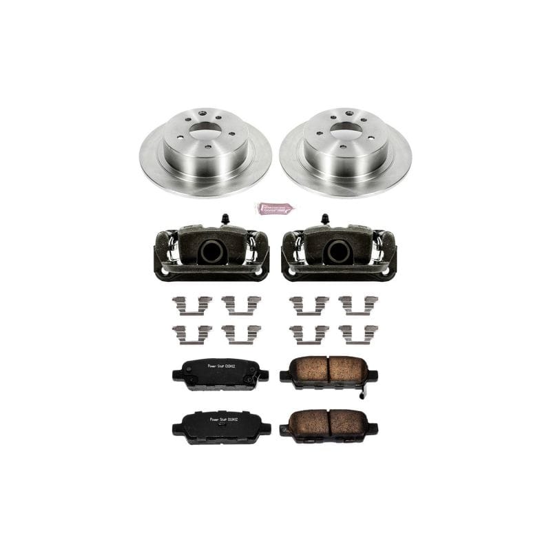 PowerStop — OE Stock Replacement Low-Dust Ceramic Brake Pad, Rotor and Caliper Kit
