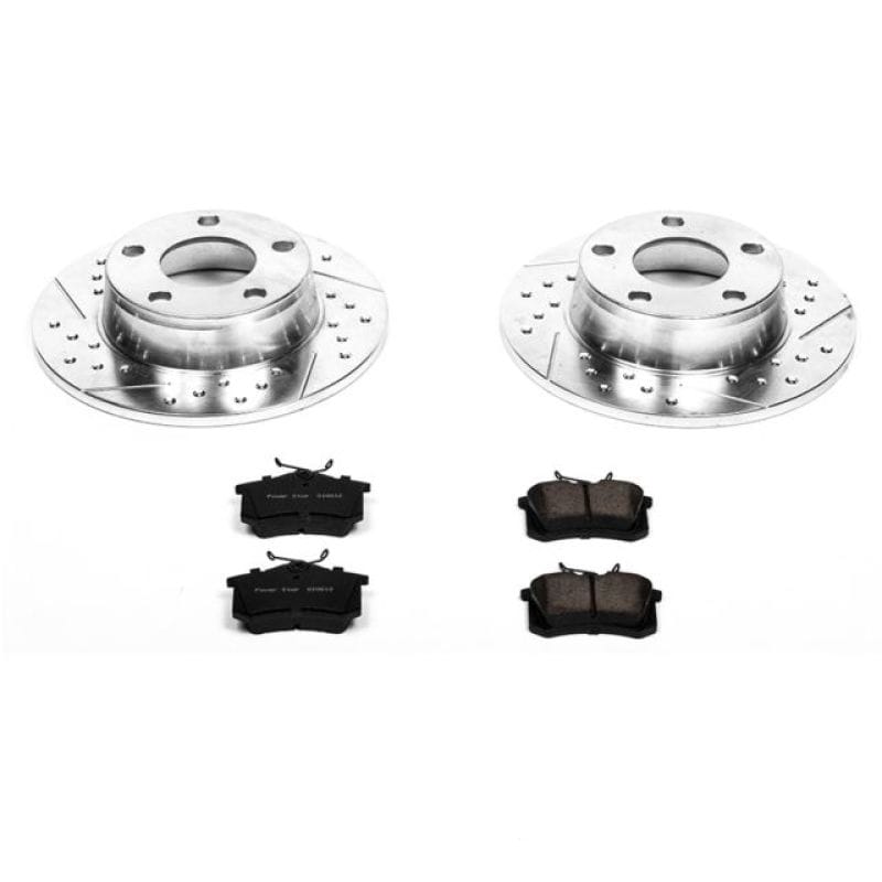 PowerStop — Z23 Daily Driver Carbon-Fiber Ceramic Brake Pad and Drilled & Slotted Rotor Kit
