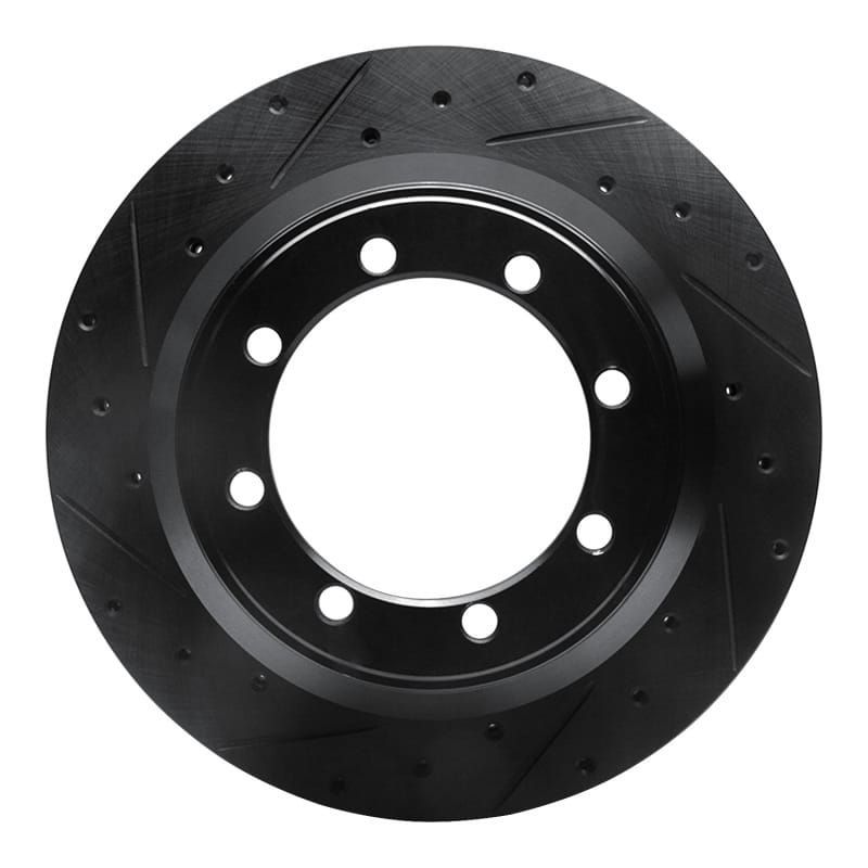R1 Concepts — R1 Concepts Brake Rotor Drilled and Slotted Black