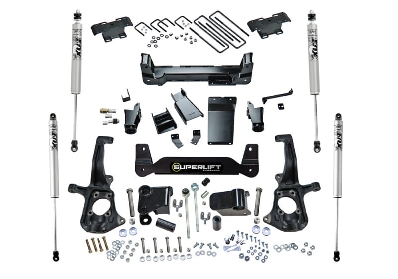 Superlift — 6" Lift Kit w/ FOX Shocks - 11-18 (19 Leg/Lim) Silv/Sierra 2500HD/3500HD
6in. Lift Kit w/FOX Shocks-11-18 (19 Leg/Lim) Silv/Sierra 2500HD/3500HD