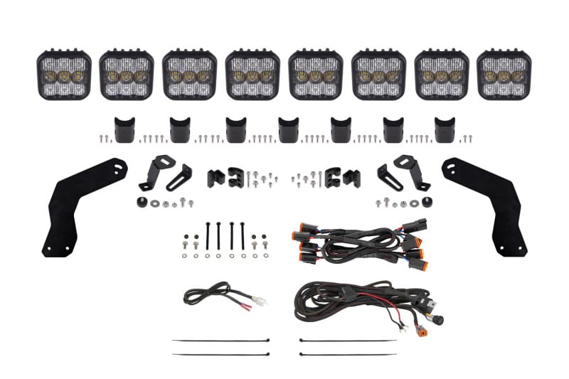 Diode Dynamics — Diode Dynamics 17-24 Can-Am Maverick X3 SS5 Sport CrossLink Roof Lightbar Kit - White Combo