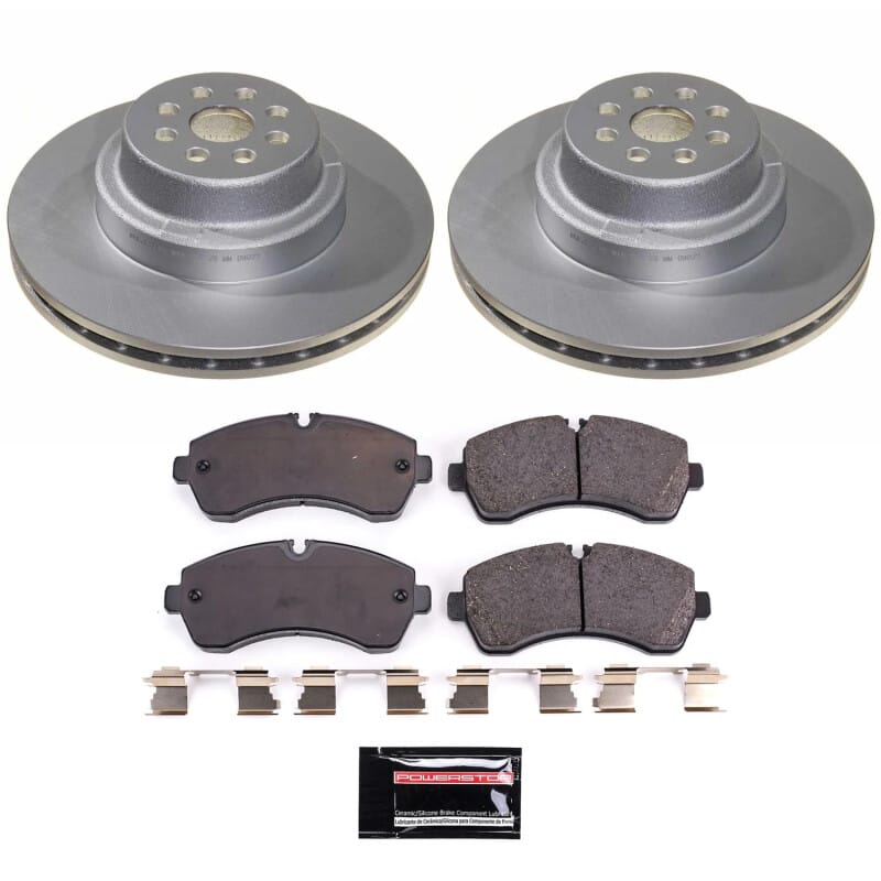 PowerStop — Genuine Geomet Coated Rotor and Low-Dust Ceramic Brake Pad Kit