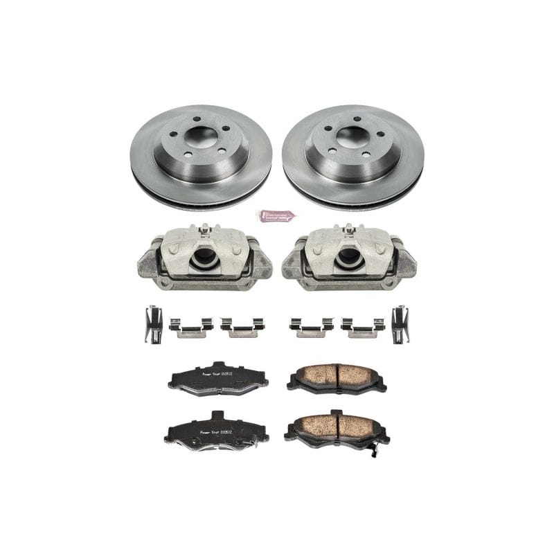 PowerStop — OE Stock Replacement Low-Dust Ceramic Brake Pad, Rotor and Caliper Kit