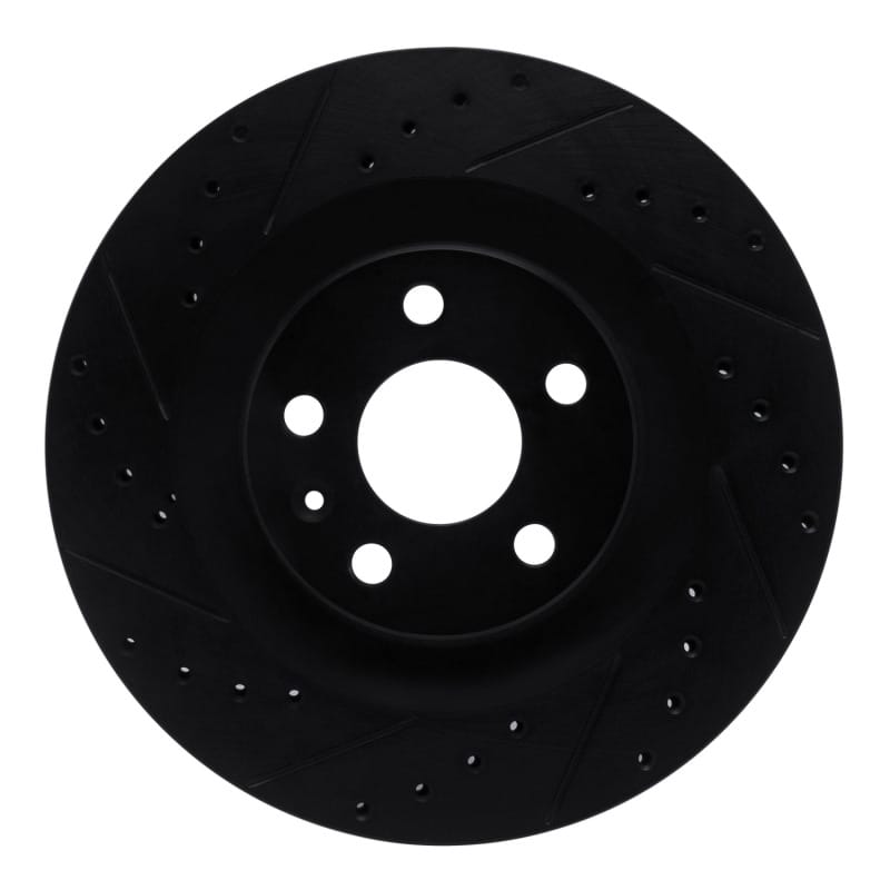 R1 Concepts — R1 Concepts Brake Rotor Drilled and Slotted Black