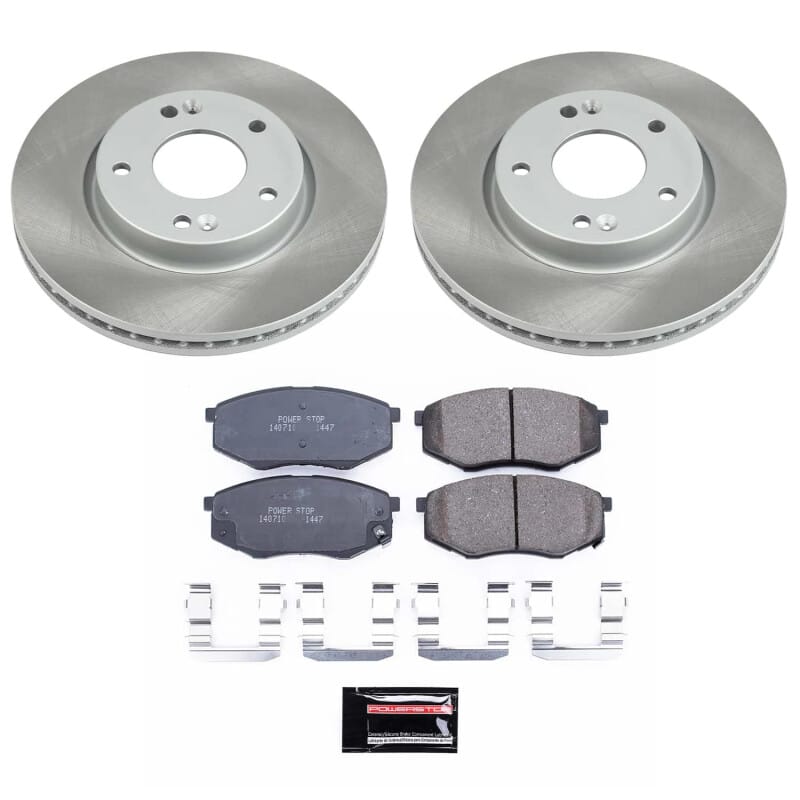 PowerStop — Semi-Coated Rotor and Low-Dust Ceramic Brake Pad Kit