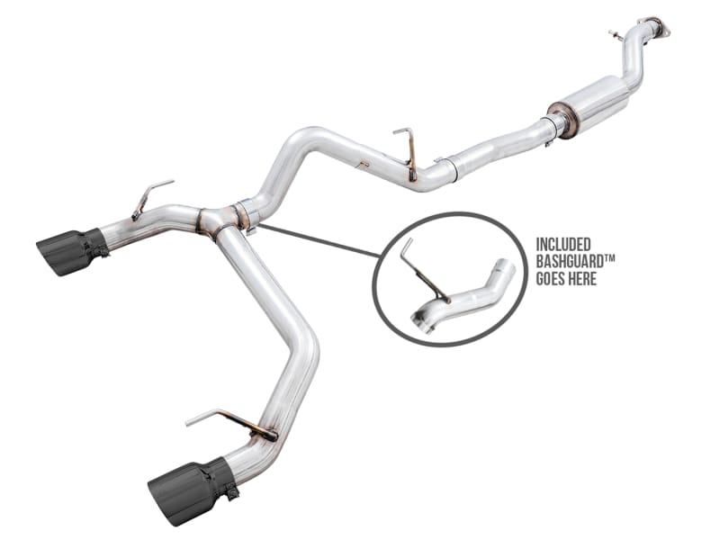 AWE Tuning — AWE 0FG Catback Exhaust for Ford Bronco with BashGuard™ - Dual 4.5"  Tips