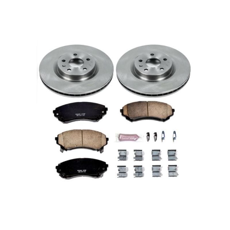 PowerStop — OE Stock Replacement Low-Dust Ceramic Brake Pad and Rotor Kit