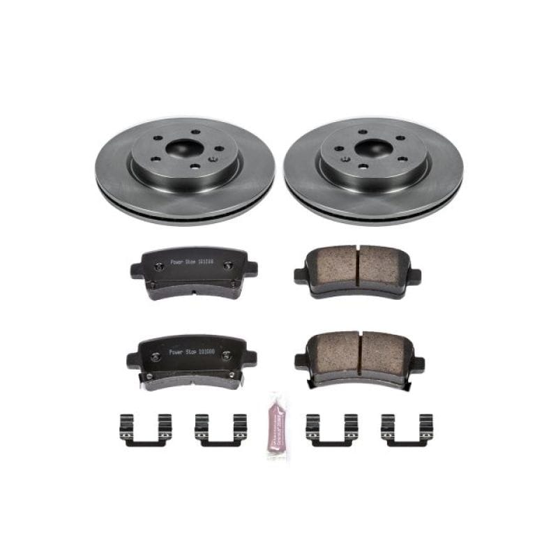PowerStop — OE Stock Replacement Low-Dust Ceramic Brake Pad and Rotor Kit