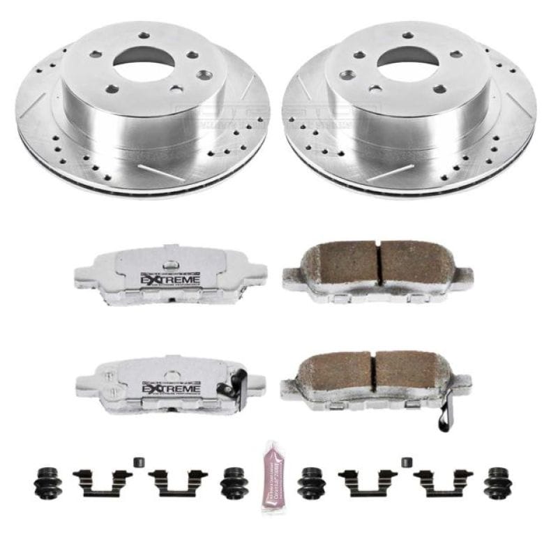 PowerStop — Z26 Street Performance Ceramic Brake Pad and Drilled & Slotted Rotor Kit