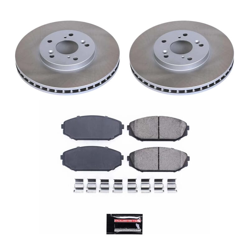 PowerStop — Semi-Coated Rotor and Low-Dust Ceramic Brake Pad Kit