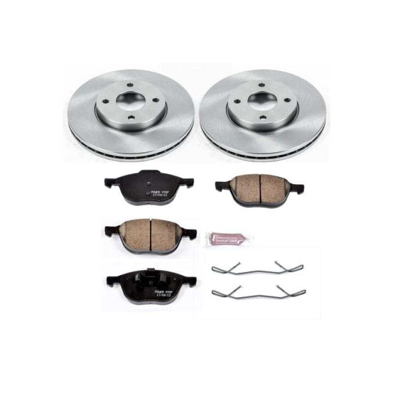 PowerStop — OE Stock Replacement Low-Dust Ceramic Brake Pad and Rotor Kit
