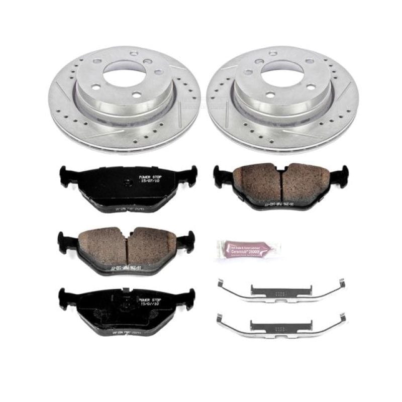 PowerStop — Z23 Daily Driver Carbon-Fiber Ceramic Brake Pad and Drilled & Slotted Rotor Kit