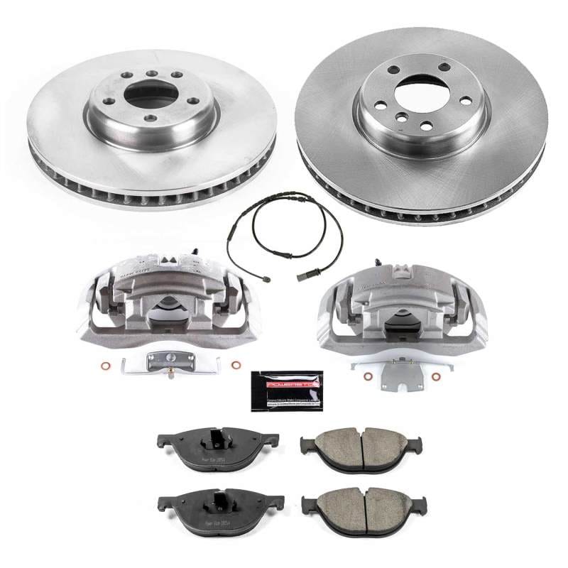 PowerStop — OE Stock Replacement Low-Dust Ceramic Brake Pad, Rotor and Caliper Kit