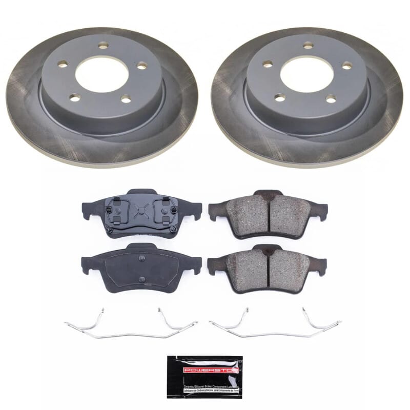 PowerStop — Semi-Coated Rotor and Low-Dust Ceramic Brake Pad Kit