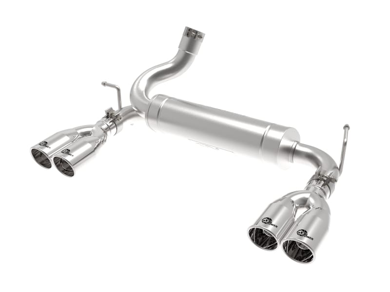 aFe — Rebel Series 2-1/2 IN 409 Stainless Steel Axle-Back Exhaust System Polished