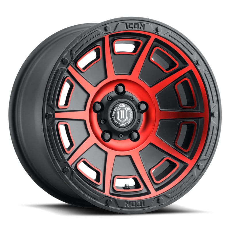 ICON — ICON ALLOYS VICTORY SAT BLK RED - 17 X 8.5 / 6X135 / 6MM / 5" BS