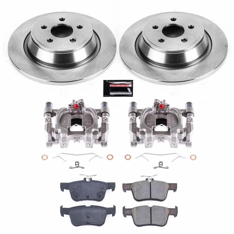 PowerStop — OE Stock Replacement Low-Dust Ceramic Brake Pad, Rotor and Caliper Kit