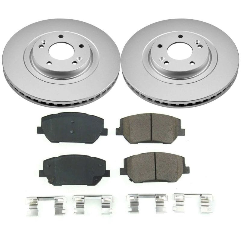 PowerStop — Genuine Geomet Coated Rotor and Low-Dust Ceramic Brake Pad Kit