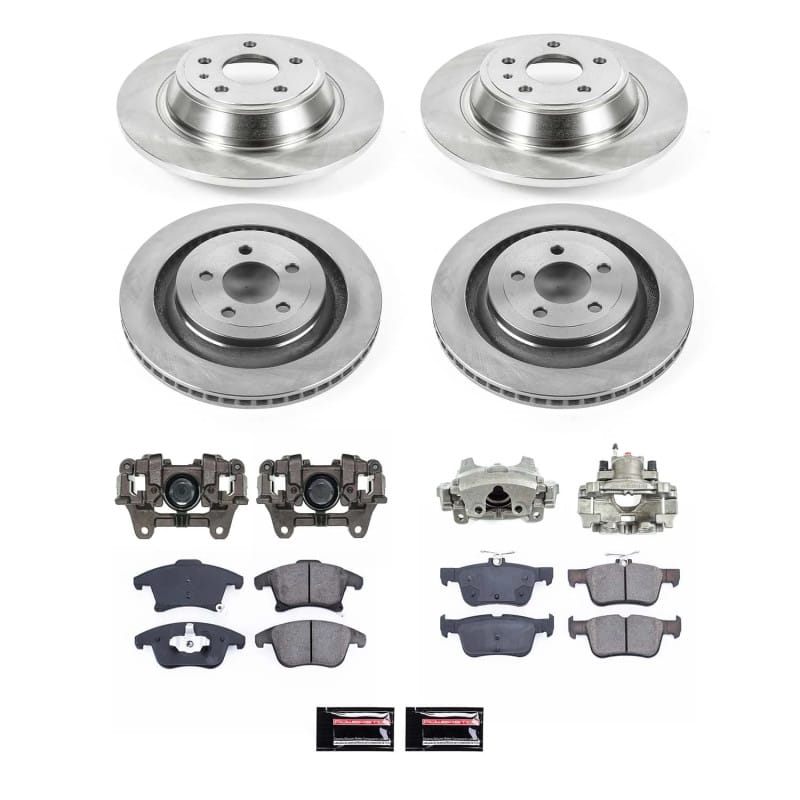 PowerStop — OE Stock Replacement Low-Dust Ceramic Brake Pad, Rotor and Caliper Kit